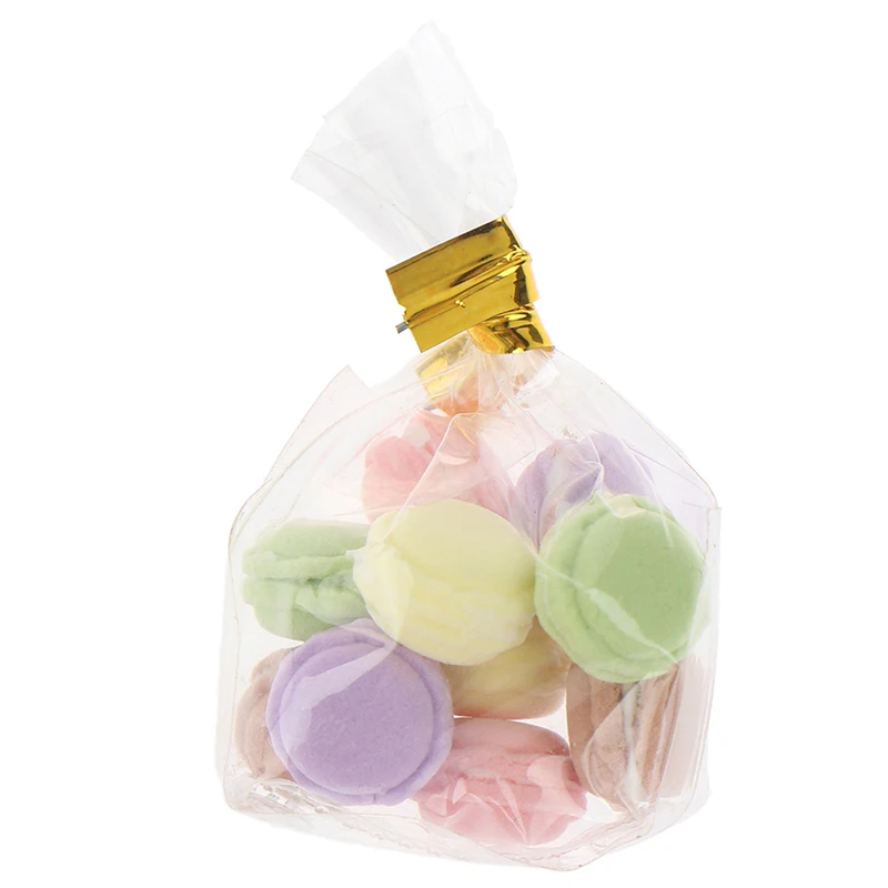 

10 шт./пакет 1:12 миниатюрный пищевой десерт для кукольного домика красочный французский макарун