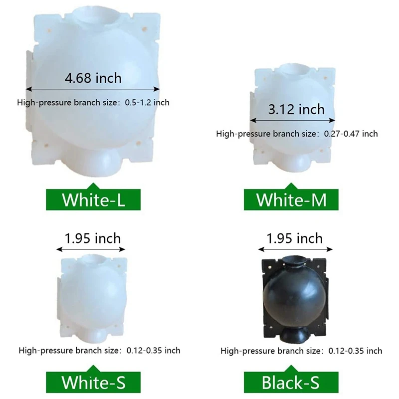 

Plant Rooting Propagation Ball, High Pressure Box Grafting for Garden Breeding 2S + 2M + 2L Black + White