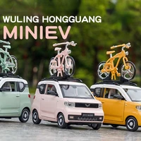 nicce 124 wuling hongguang mini ev alloy car diecasts toy vehicles car model sound light pull back car toys for kids gifts a315