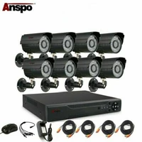 anspo home security cameras system video surveillance kit cctv 8ch 720p 8pcs outdoor ahd security camera system