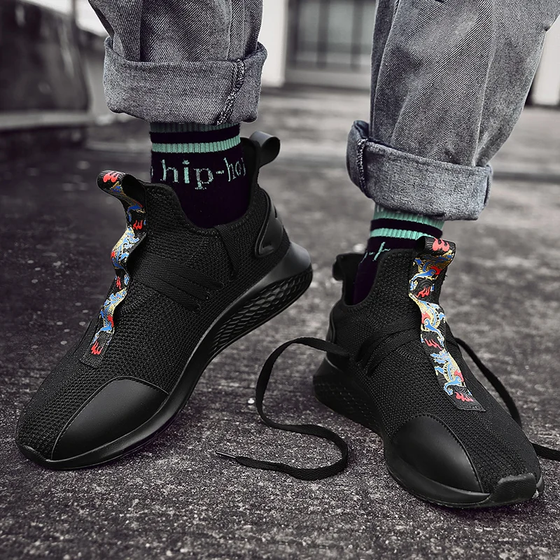 Журавль вышитые ленты спортивная обувь для мужчин бег пробежки с толстой