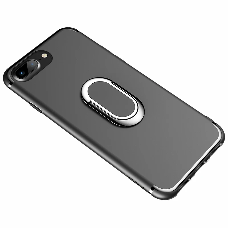 ROCK магнитный автомобильный держатель мягкий чехол из ТПУ с кольцом-подставкой