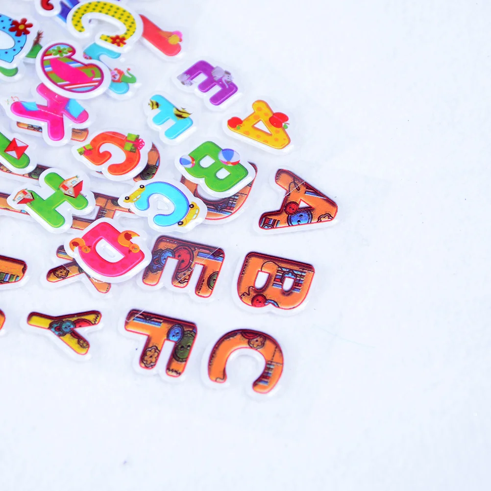 

10 Sheets Alphabet Letter Bubble Sticker Cute 3d Cartoon Child Stickers for Children Baby Kids Classic Gifts Stationery 7cm*17cm