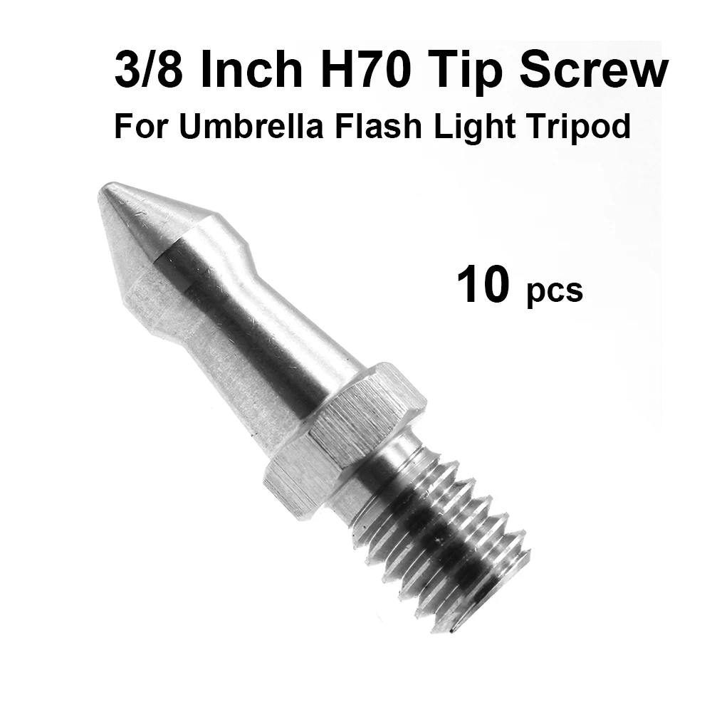 

3/8" H70 Tip Screw Male for Umbrella Flash Light Tripod Photo Studio Accessory