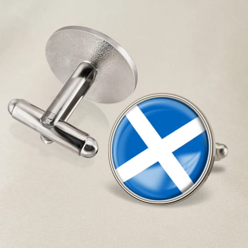 Шотландские запонки с изображением флага|Зажимы для галстука и запонки| |
