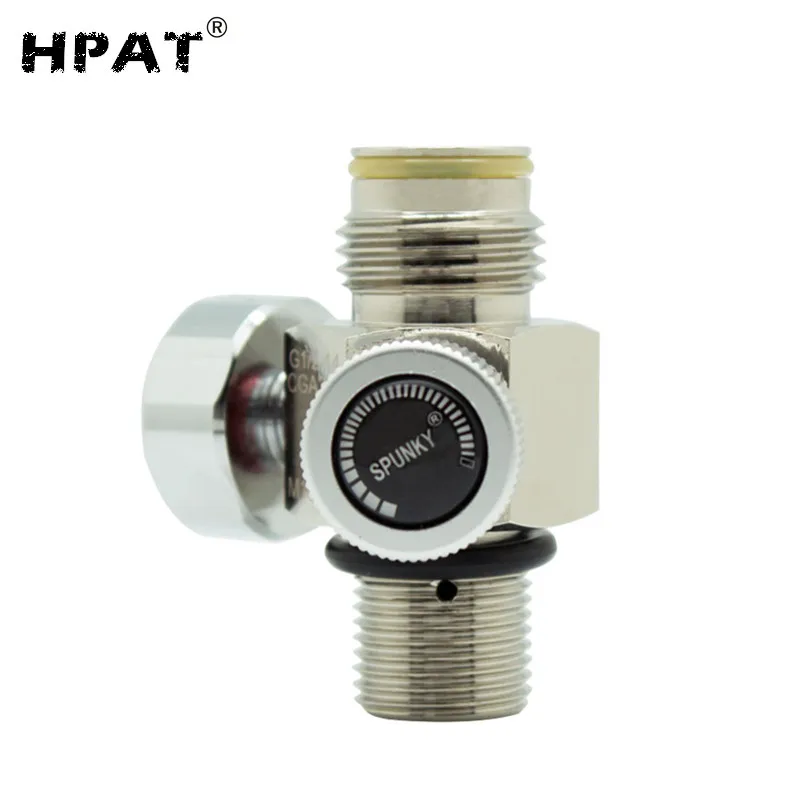 HPAT покрытый M18 * 1 5 Пейнтбольный On/Off клапан с манометром 3000psi или заполняющий сосок