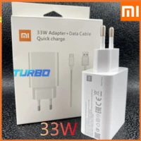 xiaomi turbo charger 33w eu fast charge original usb wall travel charger usb type c 3a cable mi 10 mobile phone chargers