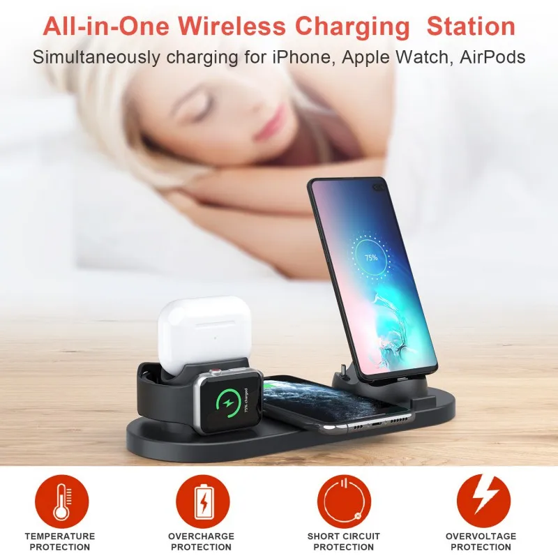 3 в 1 зарядная док-станция для Apple Watch подставка AirPods станция IPhone горячая Распродажа