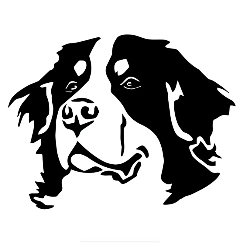 

S51185 Various Sizes/Colors Car Stickers Vinyl Decal Switzerland Bernese Mountain Dog Head Motorcycle Decorative Waterproof