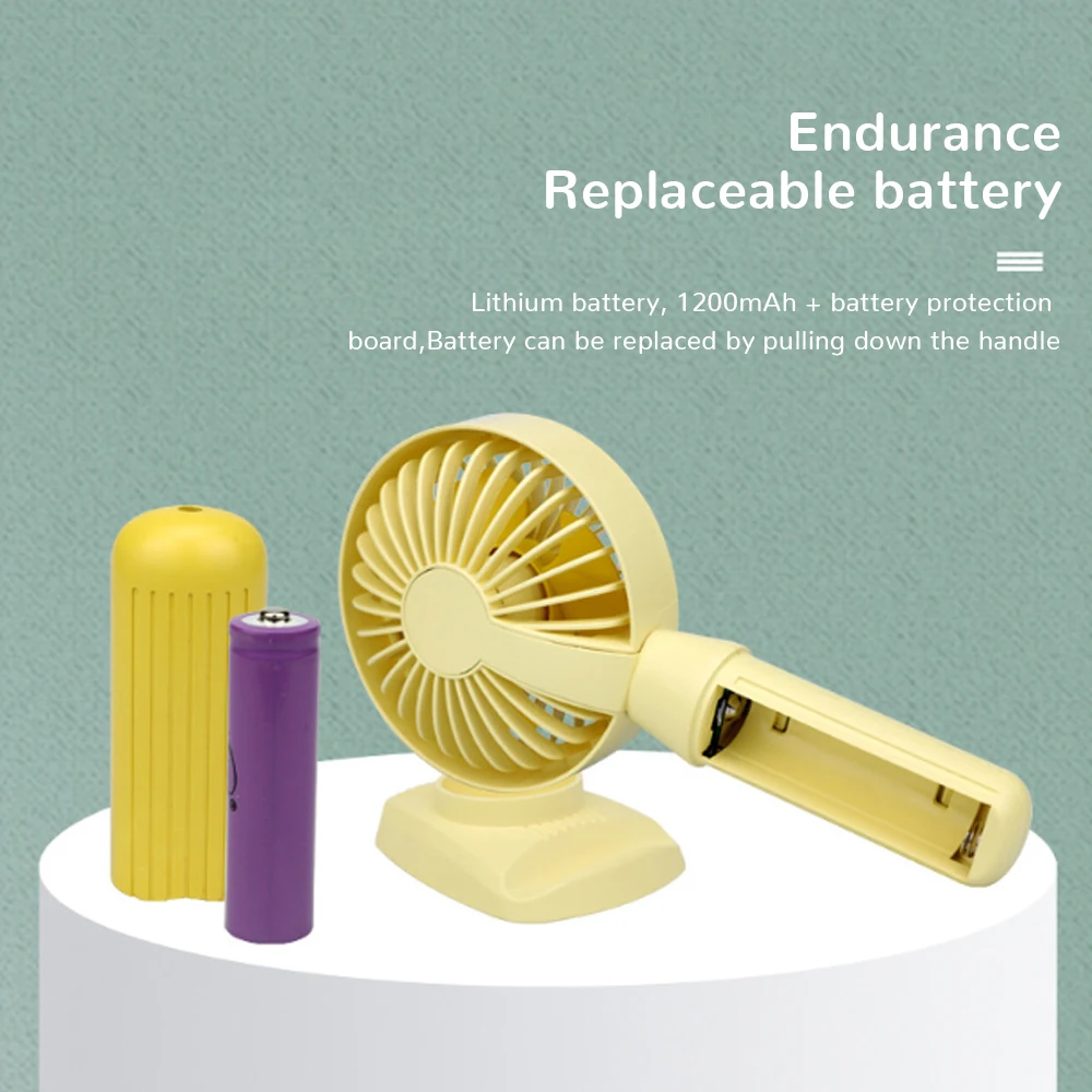 Летний кулер портативный вентилятор ручной USB перезаряжаемый Мини Складной для