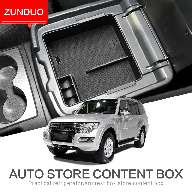 

ZUNDUO Car Center Armrest Box Storage Console For Mitsubishi PAJERO V93 V97 V98 2007 - 2019 Accessories Container Car Styling