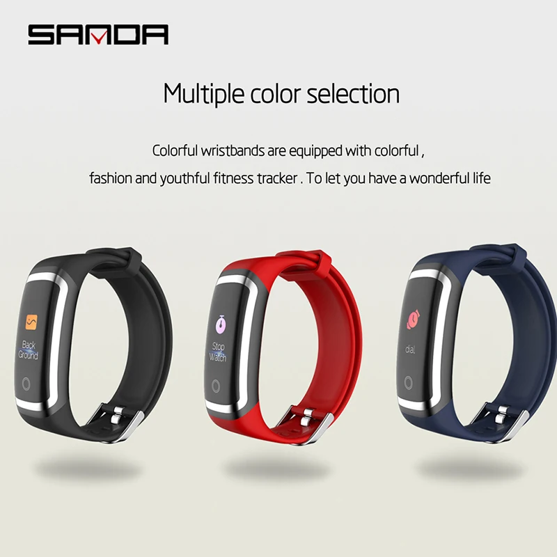 Смарт-браслет Sanda с цветным экраном для плавания мужские и женские спортивные