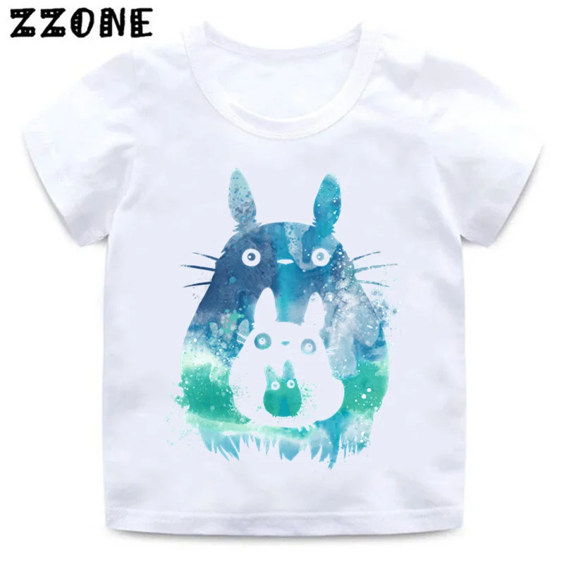 

Boys and Girls Print Totoro Anime LOVELY T-shirt Children Summer Short Sleeve White T shirt Kids Casual Funny Clothes,ooo166