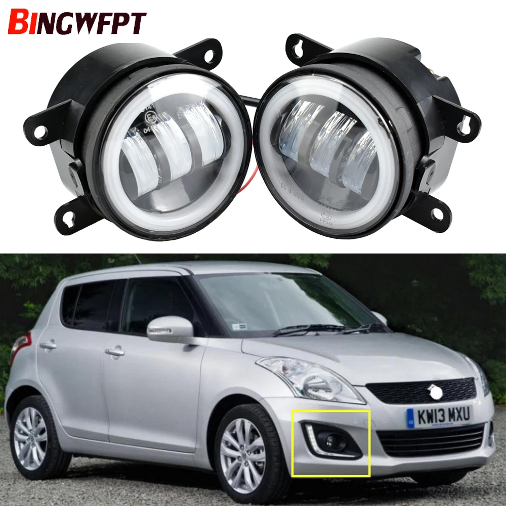 

LED Fog Light Assembly For Suzuki Swift MZ EZ Hatchback 2005-2015 Car Front Bumper Fog Lamp Daytime Running Light 30W 4000LM 12V