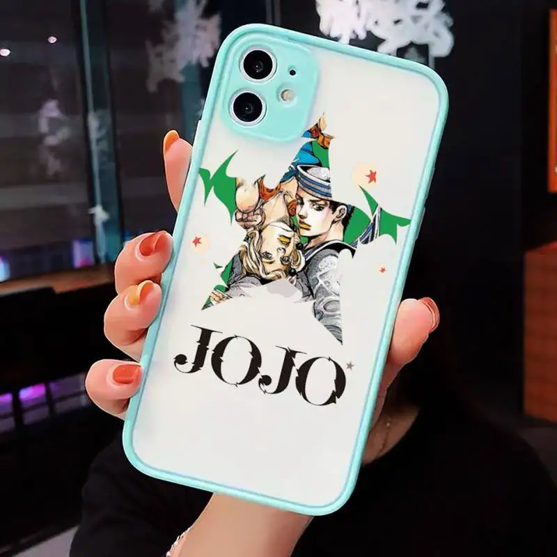 

JOJOS BIZARRE ADVENTURE JoJo Anime Phone Case matte transparent For iphone 7 8 11 12 plus mini x xs xr pro max cover