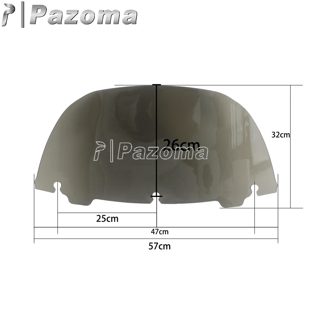 

10" Batwing Fairing Windshield Slotted Windscreen For Harley Touring 2014-2019 Street Electra Glide Ultra Classic CVO Tri Glide