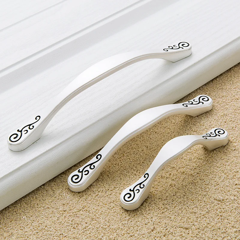 Цинковый сплав однотонная современная модная искусственная рукоятка для шкафа с