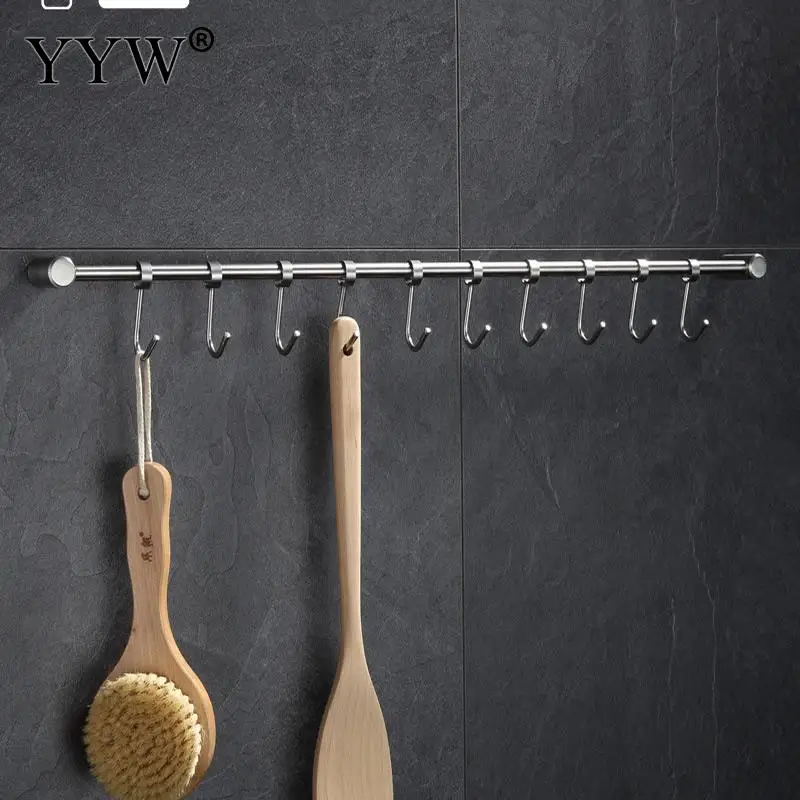 

Вешалка для полотенец из нержавеющей стали серебристого цвета, 380x59x40 мм