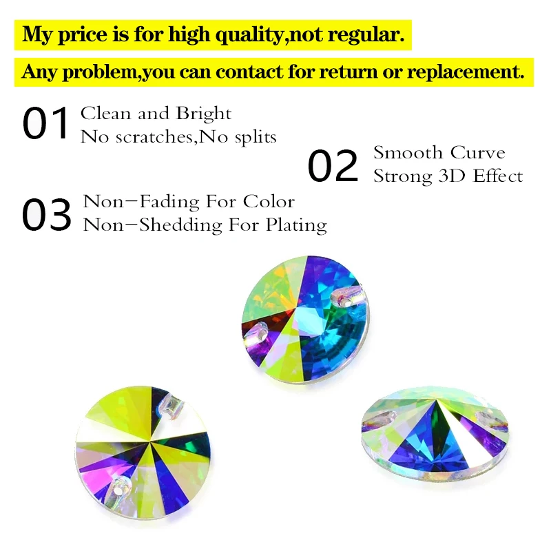 Стразы с кристаллами AB пришивные стразы свободные драгоценные камни стеклянные