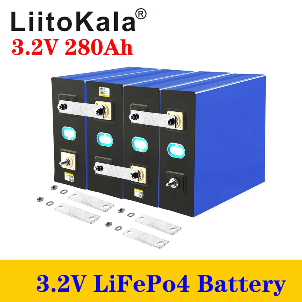

LiitoKala 3.2V 280Ah lifepo4 battery DIY 12V 24V 48V 280AH rechargeable battery pack for electric scooter RV solar storage syste