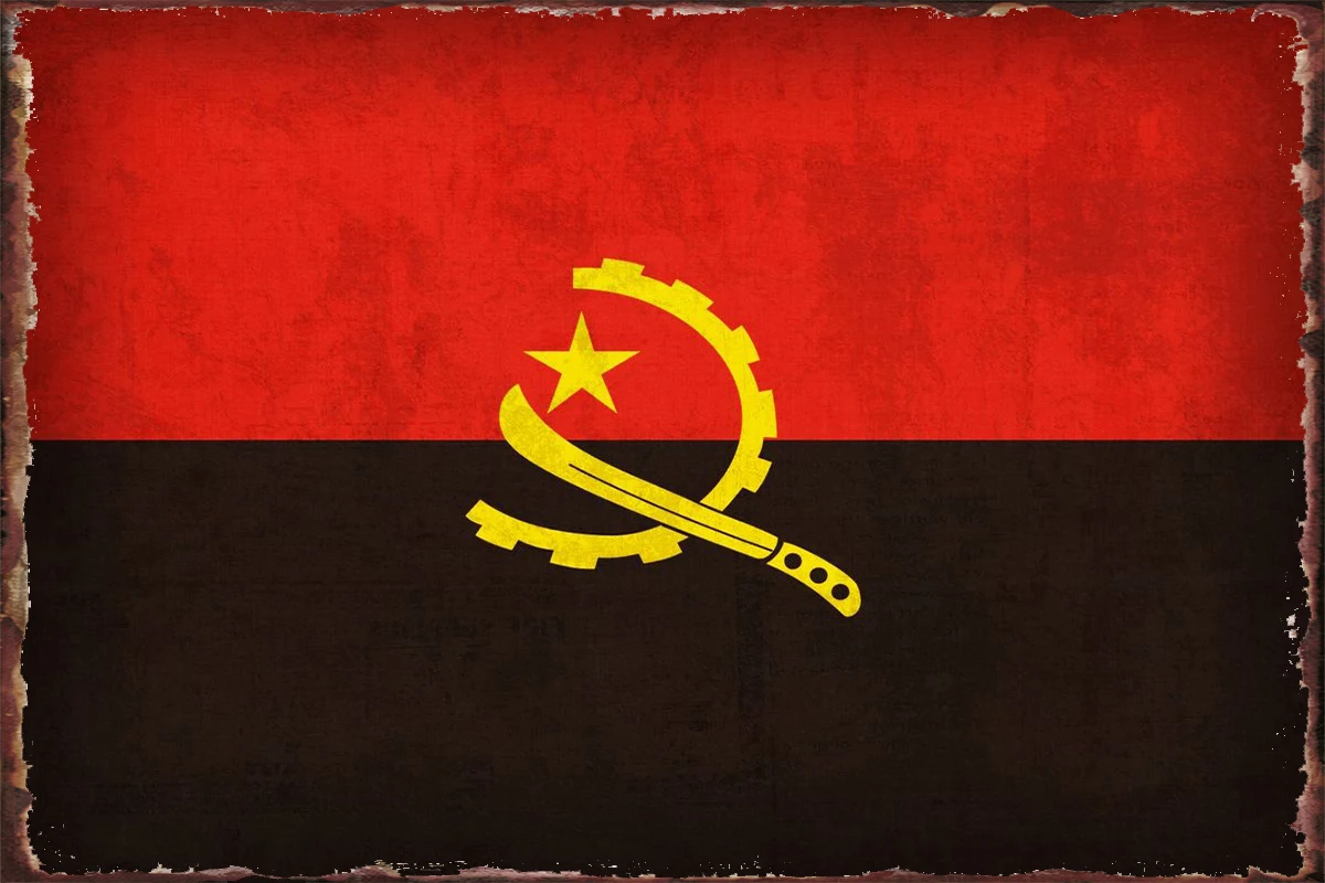 

Angola Flag on Distressed Canvas Wall Decor Room Decoration Retro Vintage Metal Sign Tin Sign Tin Plates For Man Cave Pub