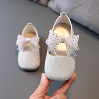 newborn flower children kids toddler baby bow leather shoes for little girls white bling party wedding princess dress shoes new