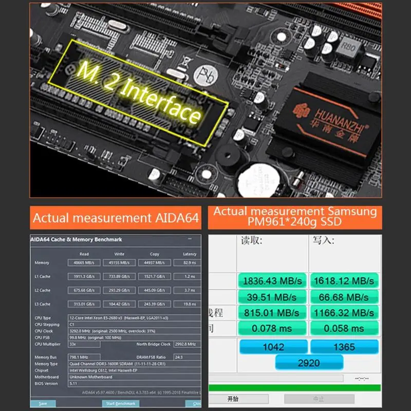 Günstig Huananzhi X79-8D Motherboard Intel Dual CPU LGA 2011 E5 2689 2670 V2 DDR3 1333/1600/1866MHz 256GB M.2 NVME SATA3 USB3.0 E-ATX