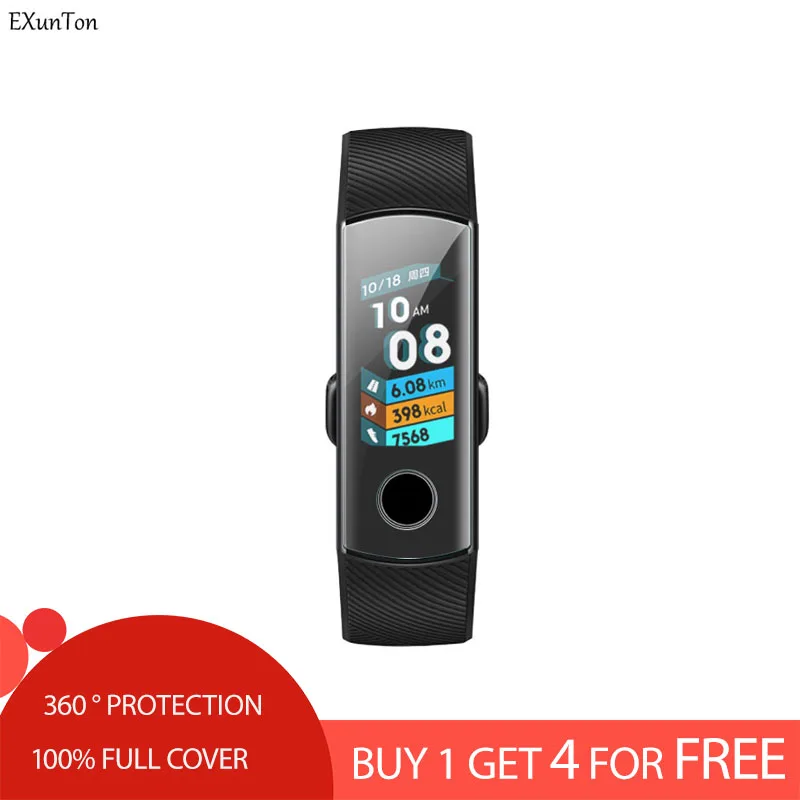 EXUNTON полное покрытие мягкая защитная пленка из ТПУ для Huawei Honor Band 3 4 защита экрана