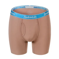 mens shorts long leg bamboo breathable open fly boxers no ride up 1 pcs summer suitable 5 colors selectable size m 3xl