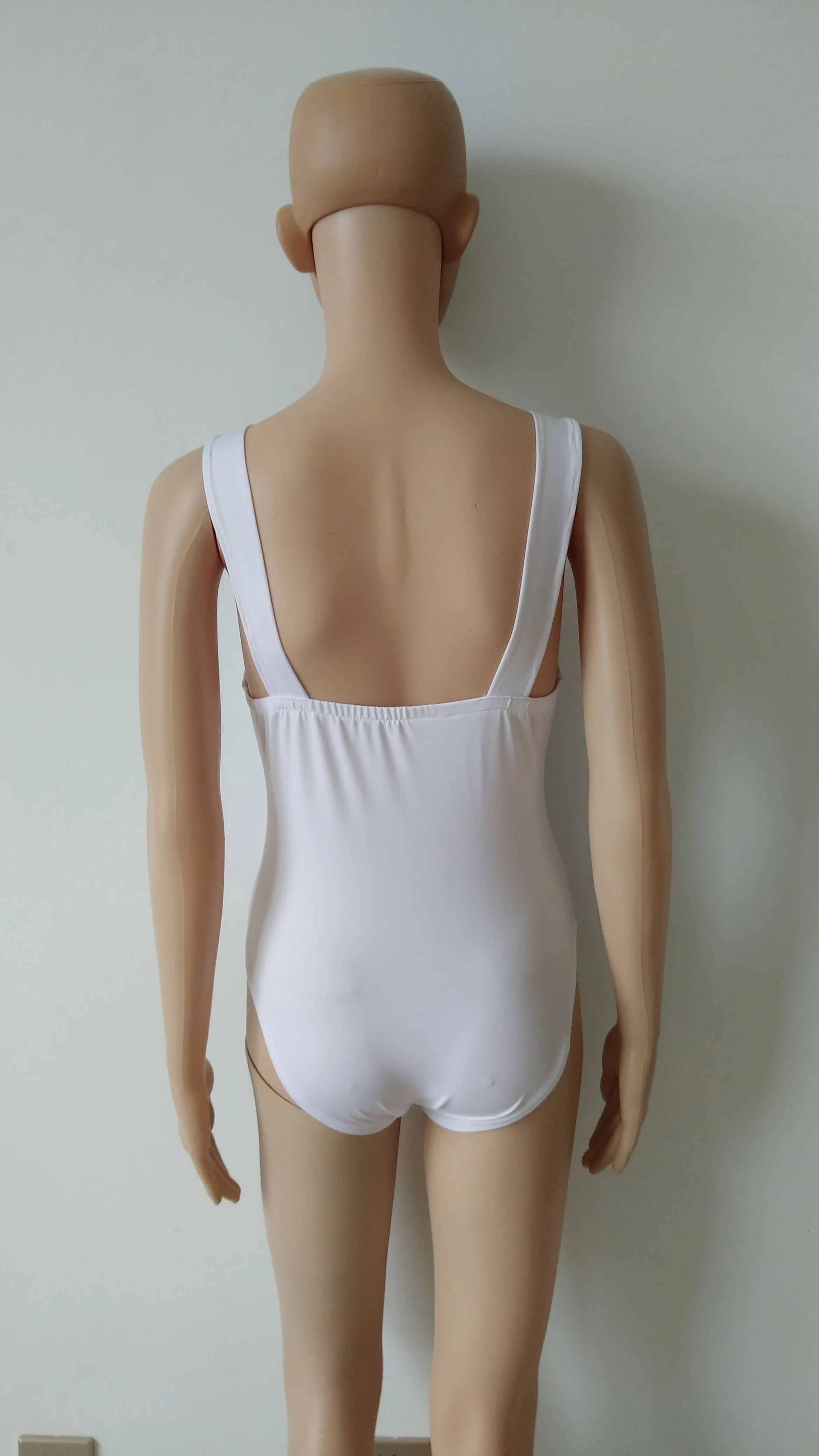 Новый стиль белого цвета без рукавов спандекс комбинезон унисекс балетные