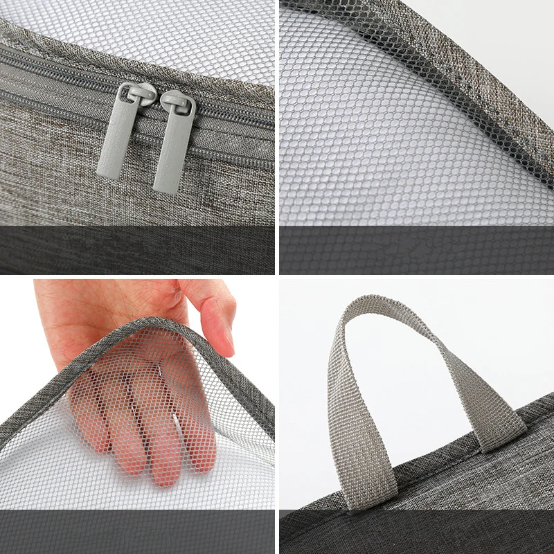 3-piece Set Travel Storage Clothing Bags Portable Suitcase Packing Bags Luggage Sorting Bag Clothes Underwear Separate Organizer