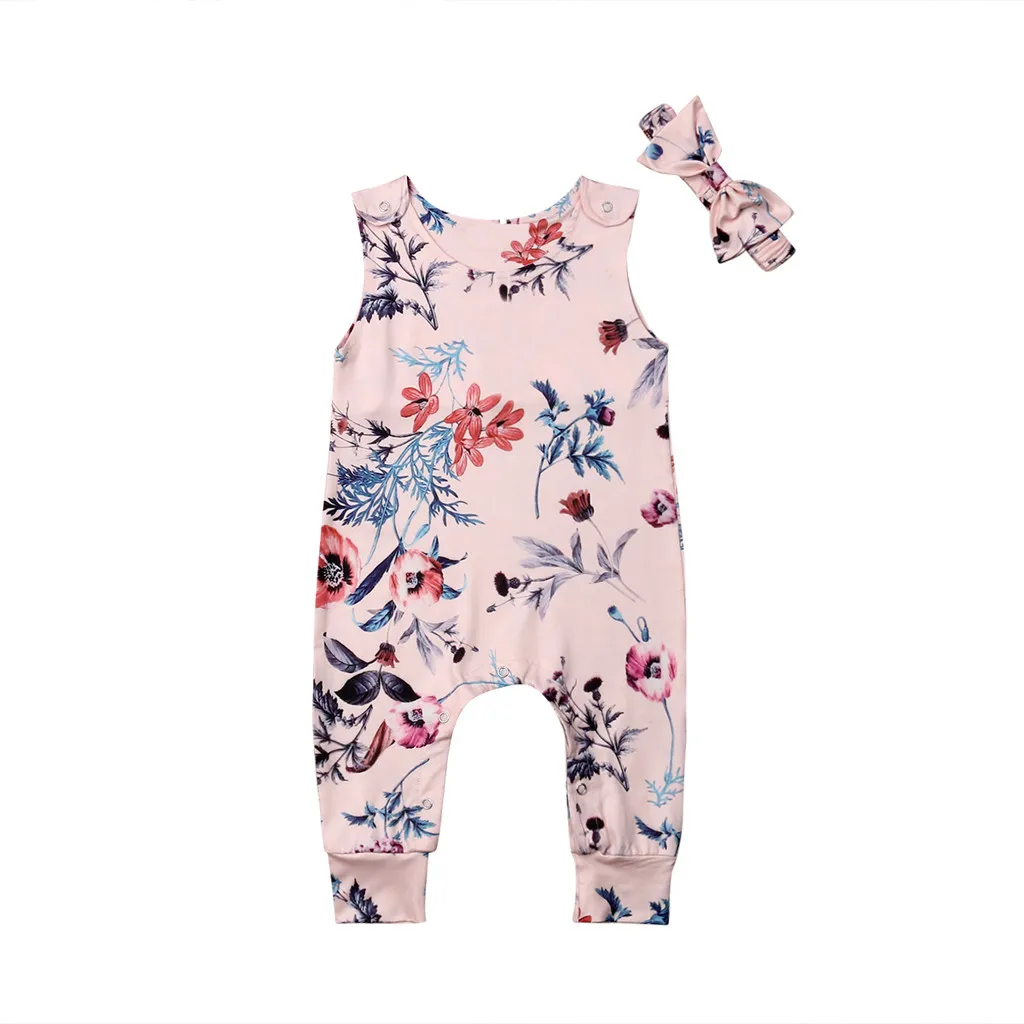 Боди для новорожденных с круглым вырезом одежда цветочным рисунком малышей