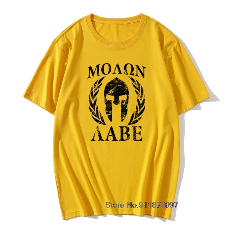 Футболка Molon Labe Spartan Trojan футболка на шлем Мужская хлопковые черные и белые топы с