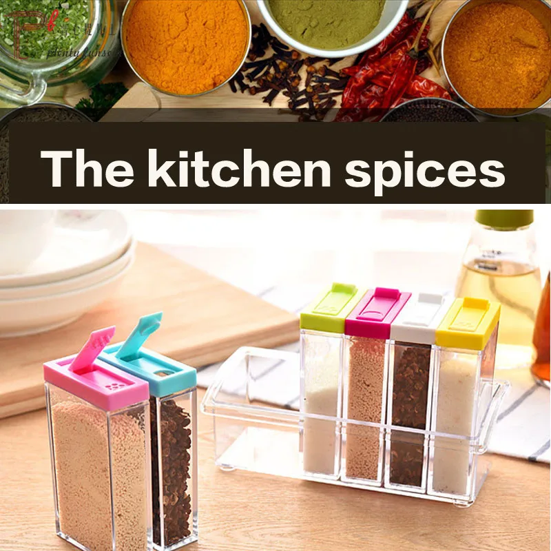 6 шт./компл. цветная банка для специй коробка приправ кухонная бутылка хранения