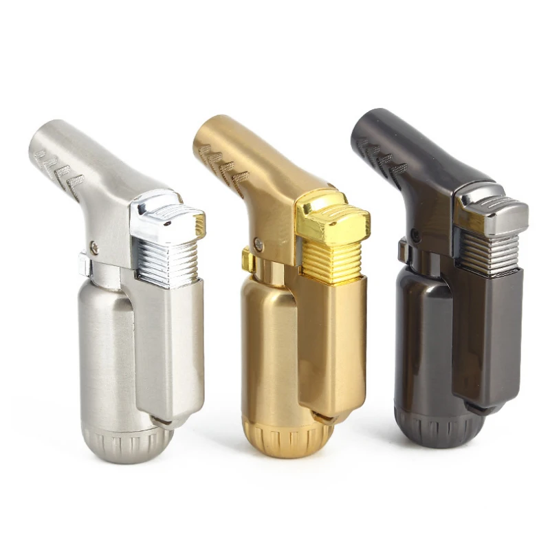 

New Straight Flame Butane Gas Windproof Jet Lighters Torch Metal Spray Gun Cigarette Lighter 1300 C Barbecue Tools