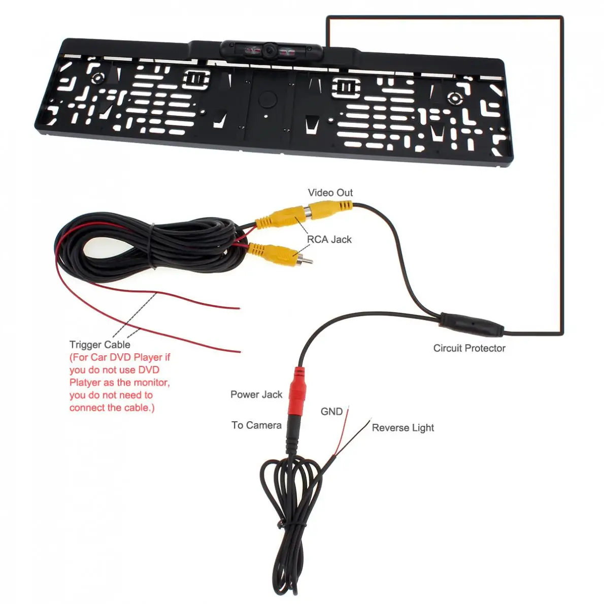 Автомобильный парктроник рамка для номерного знака стандарта ЕС камера заднего