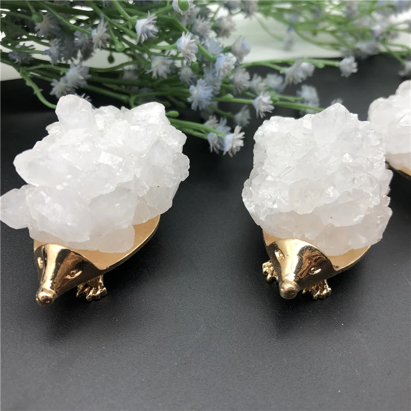 

Прямая поставка, 1 шт., натуральный гидроцинт, ручная резьба, форма ежа, Кластерные изделия, лечебный домашний декор, натуральные камни и крис...