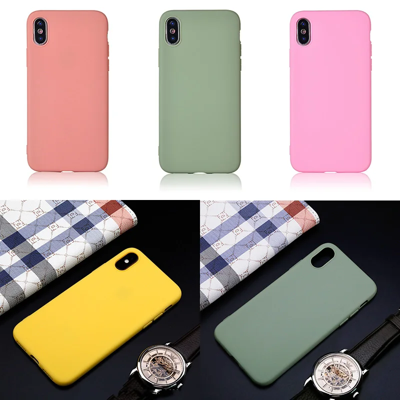 Матовый чехол карамельного цвета для iPhone 6s Plus 6 7 8 5 5s SE XS MAX X XR простой однотонный