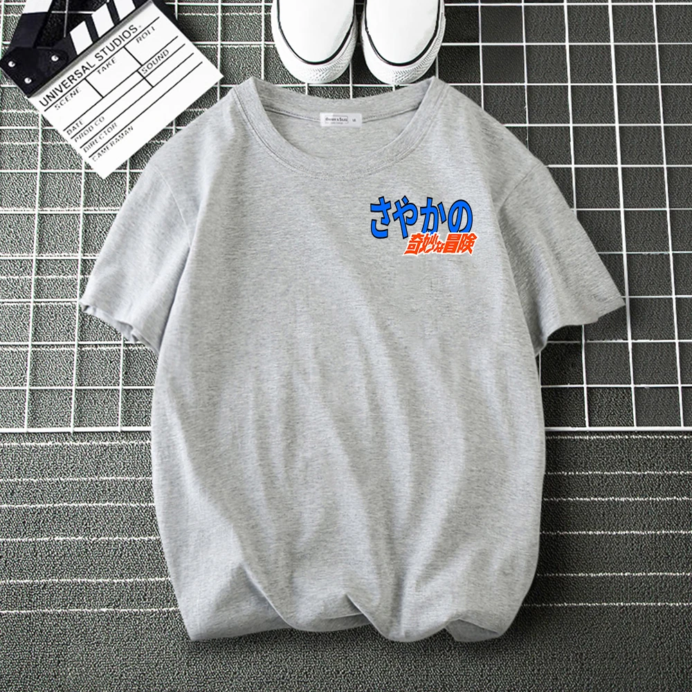 

JoJo's Bizarre Adventure Cartoon Tee Shirt Men Japan Anime Fashion Manga Brand Casual Loose Tops Male Hip Hop Harajuku T-Shirts