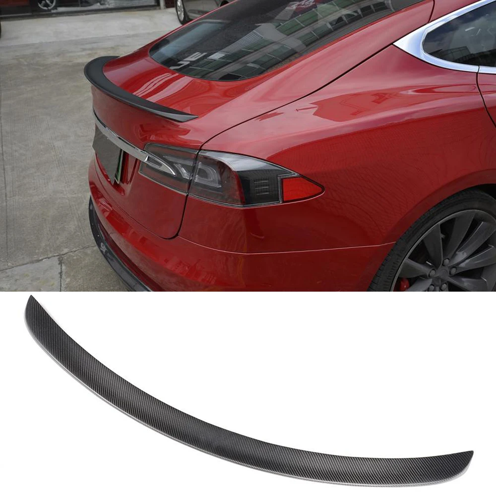 Задний спойлер для Tesla модель S седан 4 двери 2012 2019 задний багажник крыло отделкой