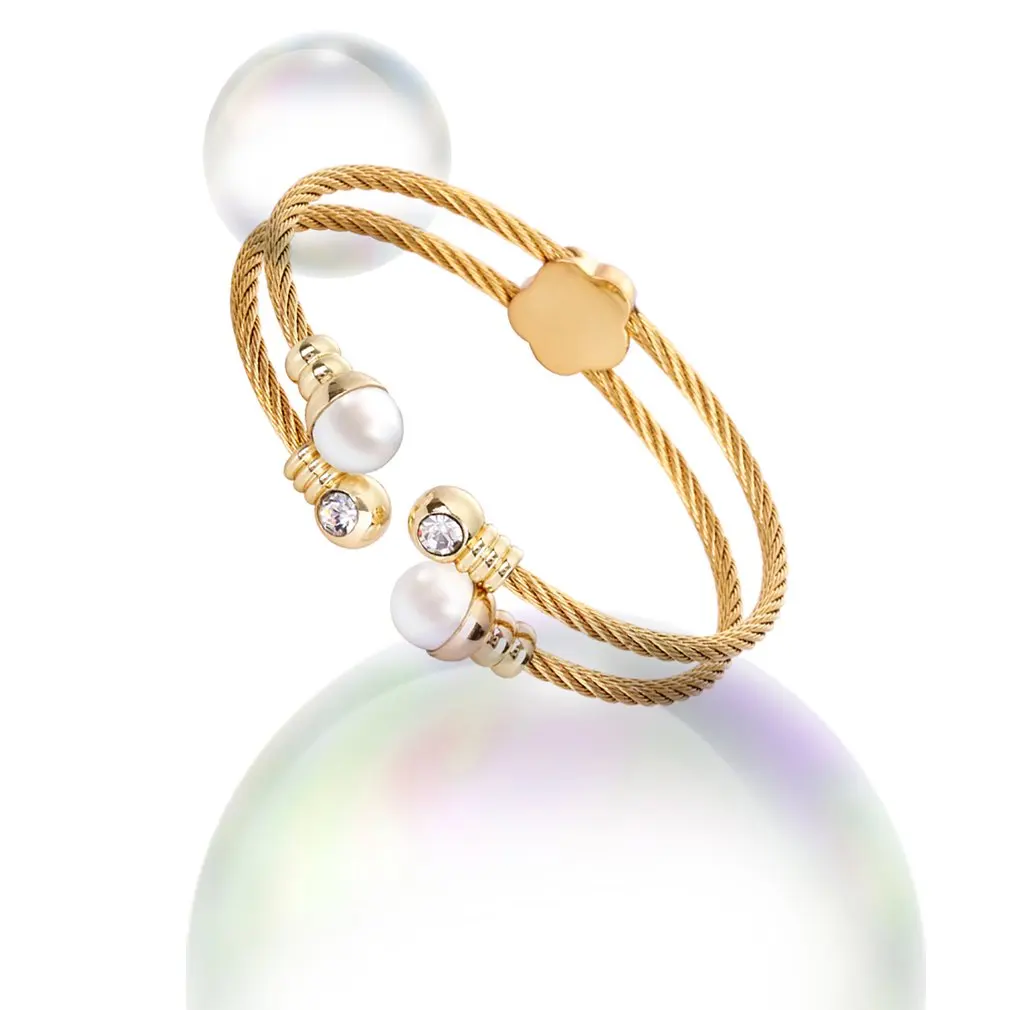 

A37 Stainless steel bracelet Female Bangle Temperament Jewelry Ladies Gift Antique Design Women Bangle Elegant Charms