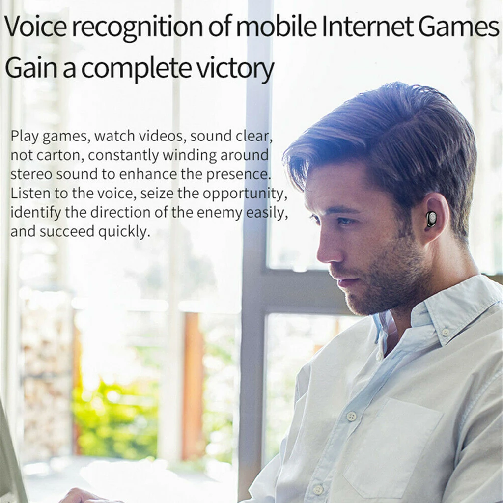 TWS Bluetooth беспроводная гарнитура Мини 5 0 Спортивная стерео наушники с зарядным