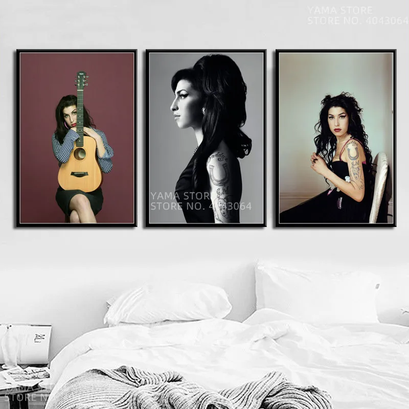 J097 Amy Winehouse музыка певец звезда поп подарок настенное искусство Декор живопись