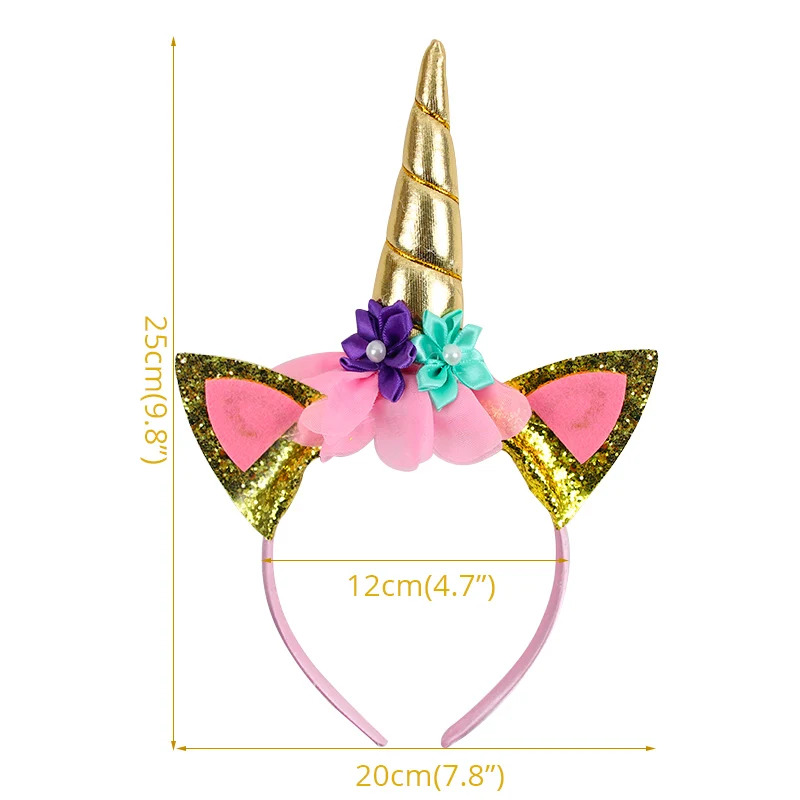 Единорог, рога, крылья, топпер для торта, единорог, вечерние украшения для торта, для детской вечеринки, на день рождения, свадьбу, День Святого Валентина, Декор - Цвет: 1pcs headband A