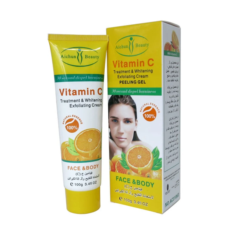 AICHUN Vitamin C treatment & whitening exfoliating cream Peeling Gel face and body 100g