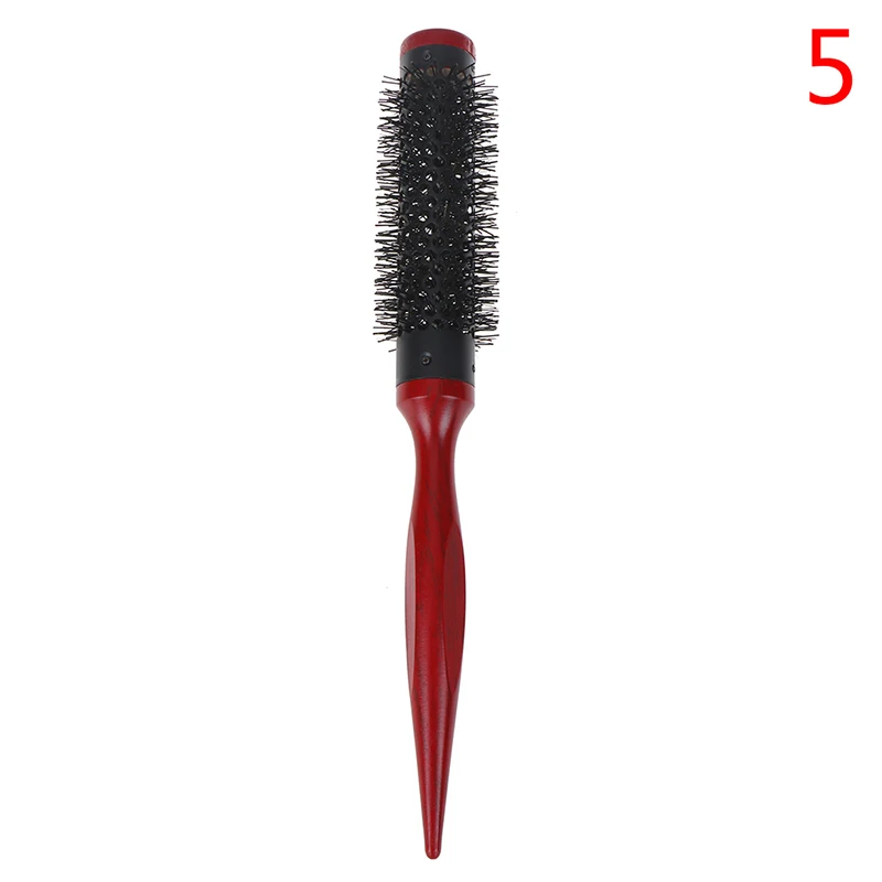 

Pro 1 Pc Antistatic Heat Resistant DIY Bristle Hair Curl Brush Salon Wooden Round Hairdressing Hairbrush Hair Comb NEW