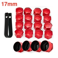 20pcs car 17mm wheel cap gloss red nut cap 4x locking wheel nut covers removal tool auto exterior accessories for bmw