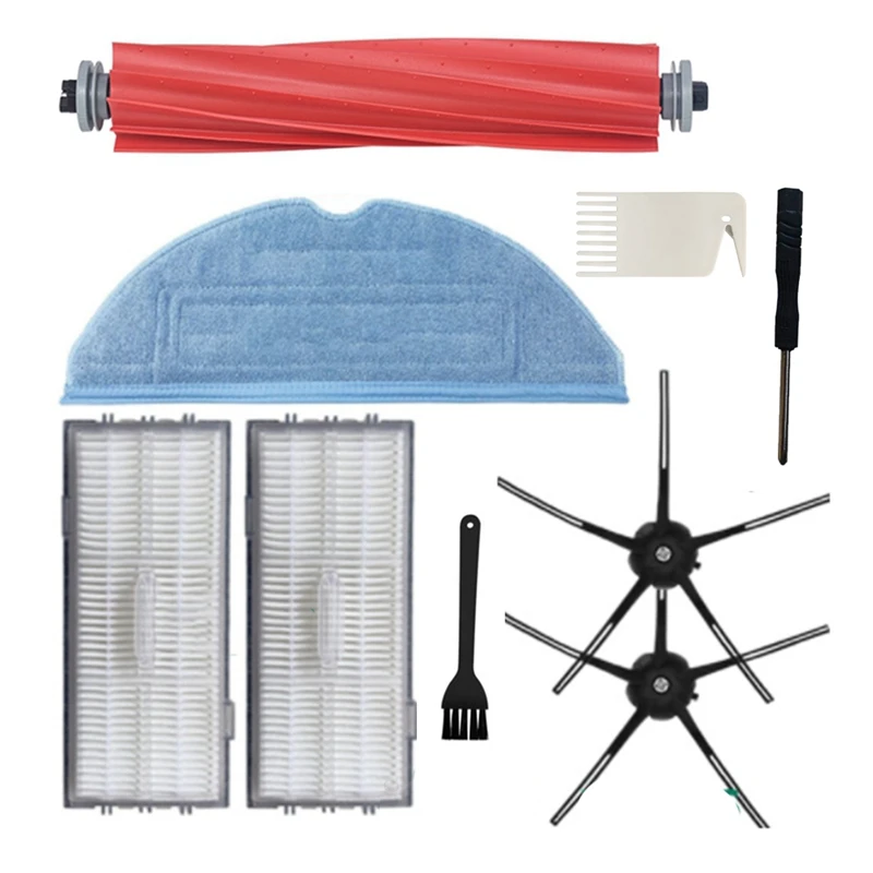

5-Arms Side Roller Brush Mop Cloth Washable Filter For Roborock S7 S7MAX S70 S75 T7S T7S Plus Robot Vacuum Cleaner Parts