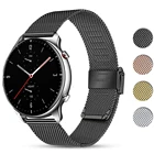 Ремешок из нержавеющей стали для Xiaomi Huami Amazfit GTR 2EGTR 47 мм, быстросъемный браслет для смарт-часов Amazfit Stratos 2 3