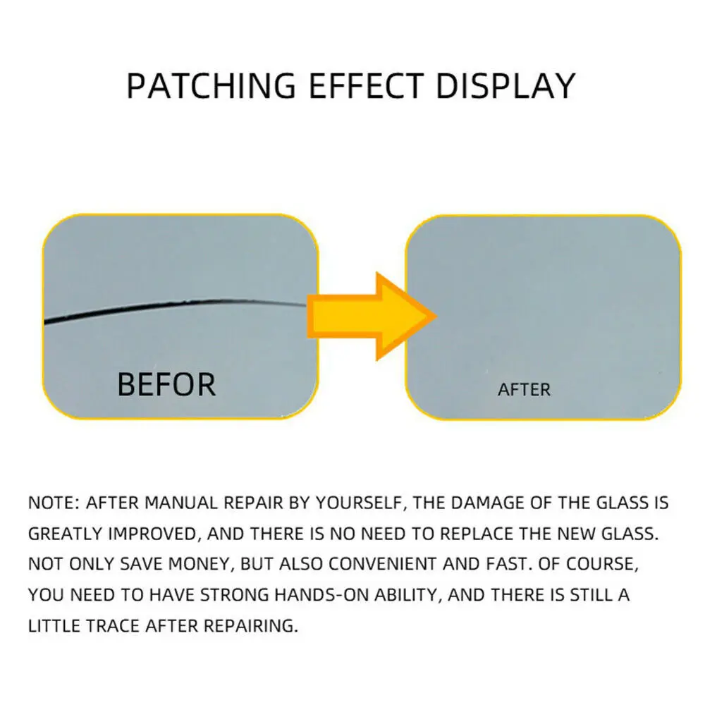 

Nano Glass Repair Fluid Tool 3ML Crack Resin Windshield Automotive DIY